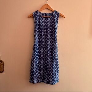 Homer Laughlin Blue Geometric Mini Dress